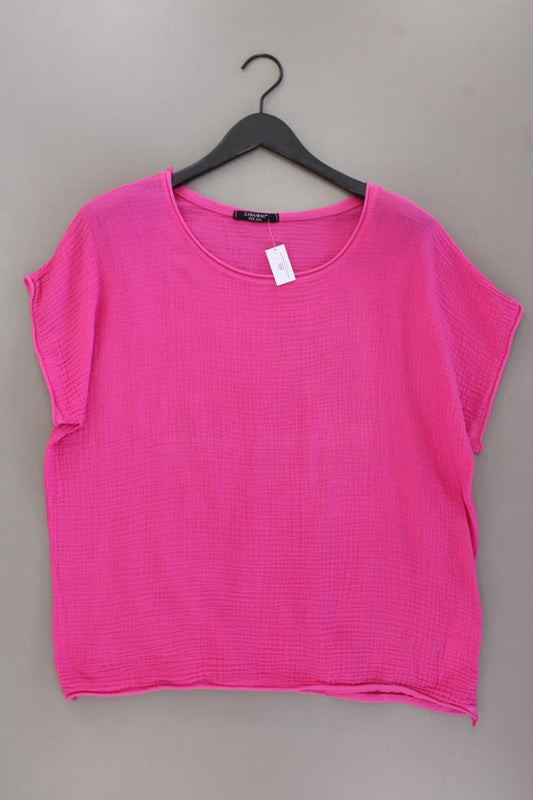 Zabaione Kurzarmbluse Gr. XXL pink aus Baumwolle