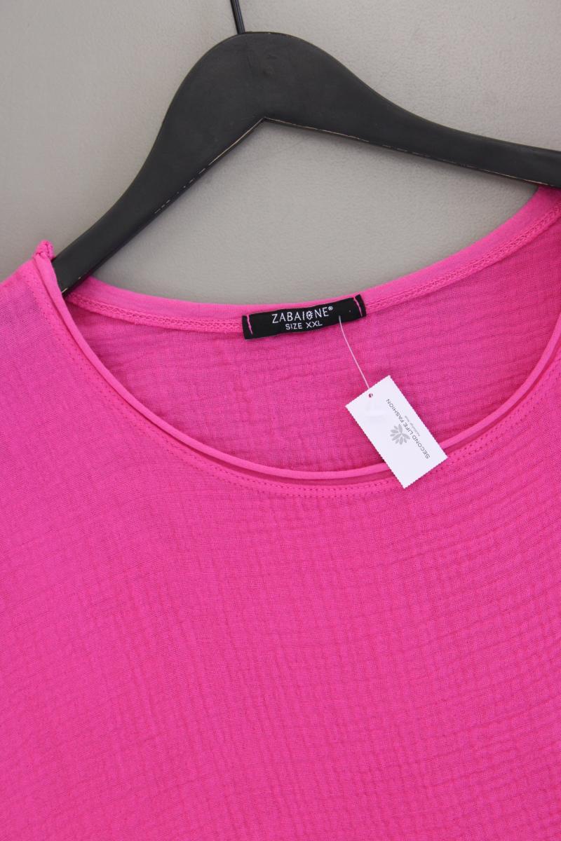 Zabaione Kurzarmbluse Gr. XXL pink aus Baumwolle