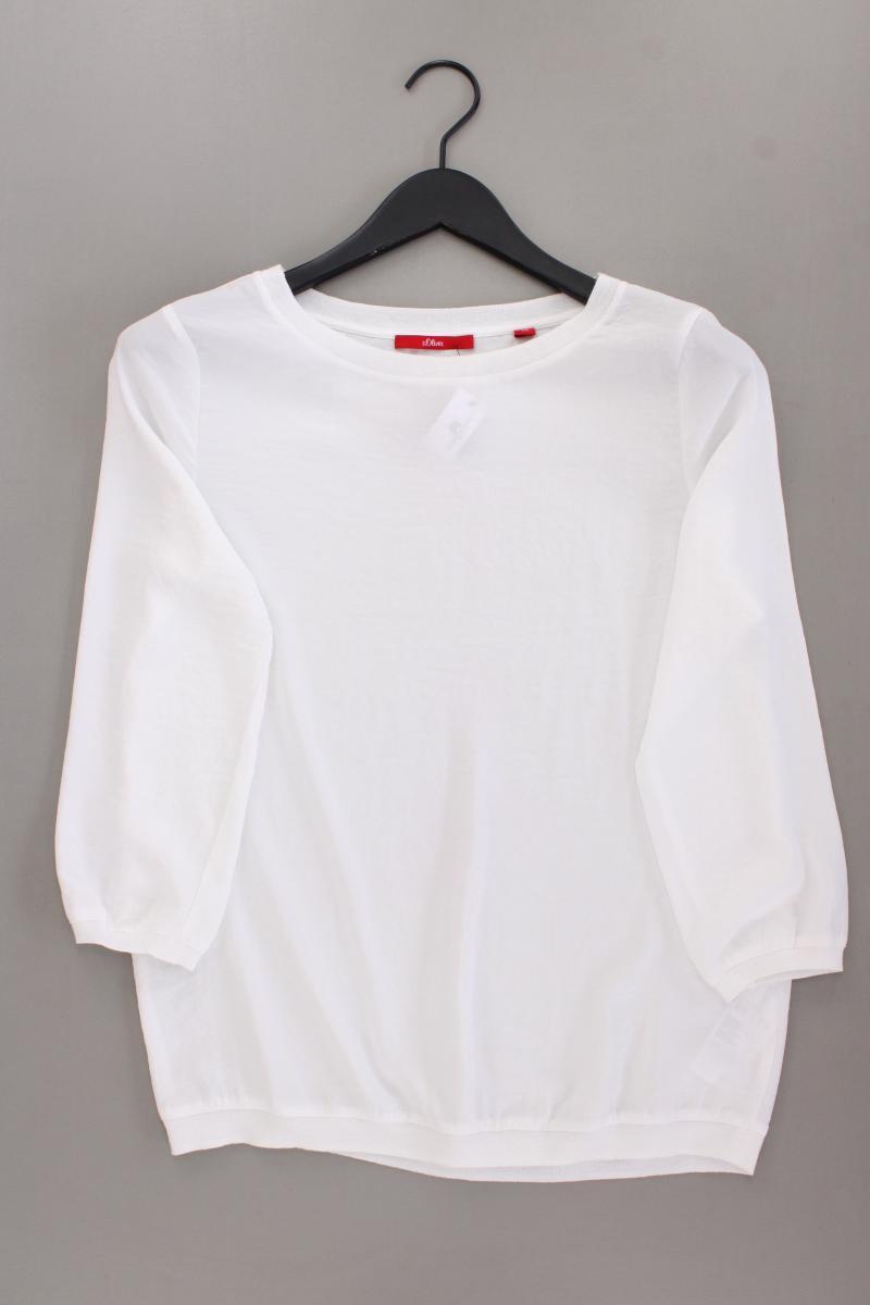 s.Oliver Classic Bluse Gr. 38 3/4 Ärmel weiß aus Polyester