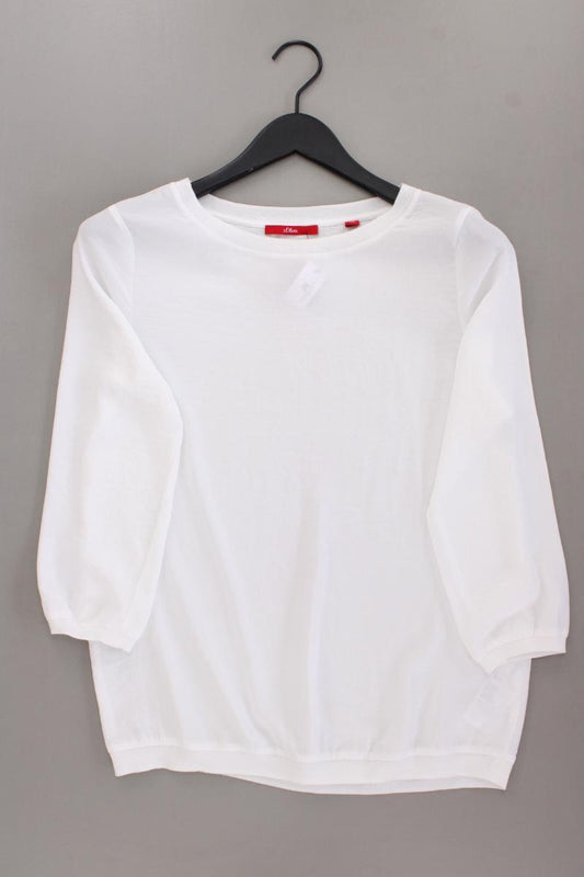 s.Oliver Classic Bluse Gr. 38 3/4 Ärmel weiß aus Polyester