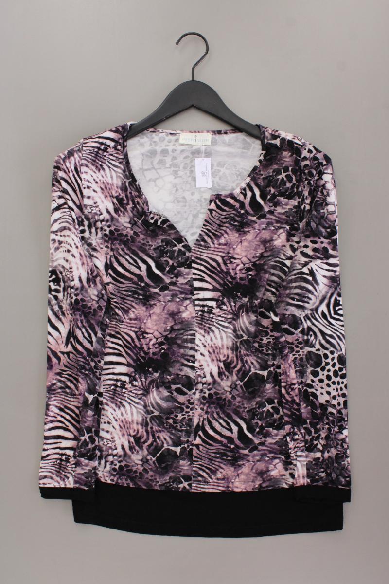 Pfeffinger Printshirt Gr. 38 mit Tierdruck Langarm lila aus Viskose