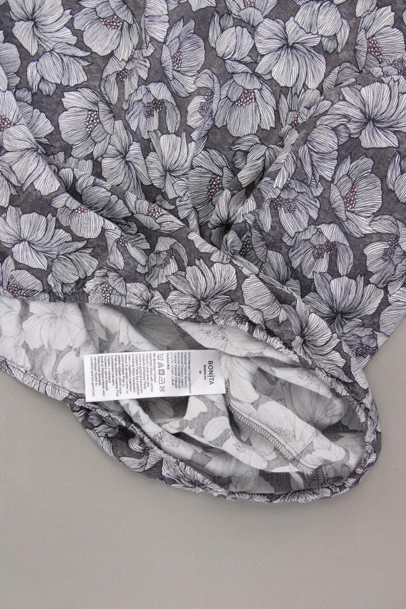 Bonita Classic Bluse Gr. 40 mit Blumenmuster neuwertig 3/4 Ärmel grau