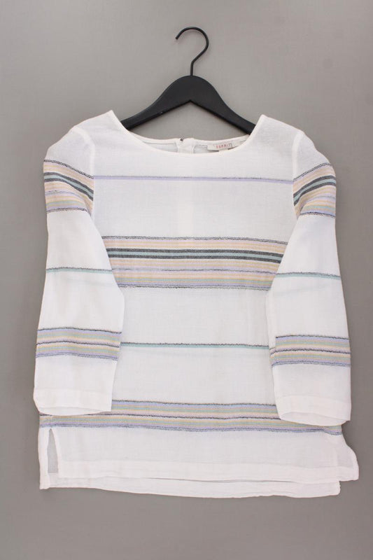 Esprit Classic Bluse Gr. 38 3/4 Ärmel weiß aus Baumwolle