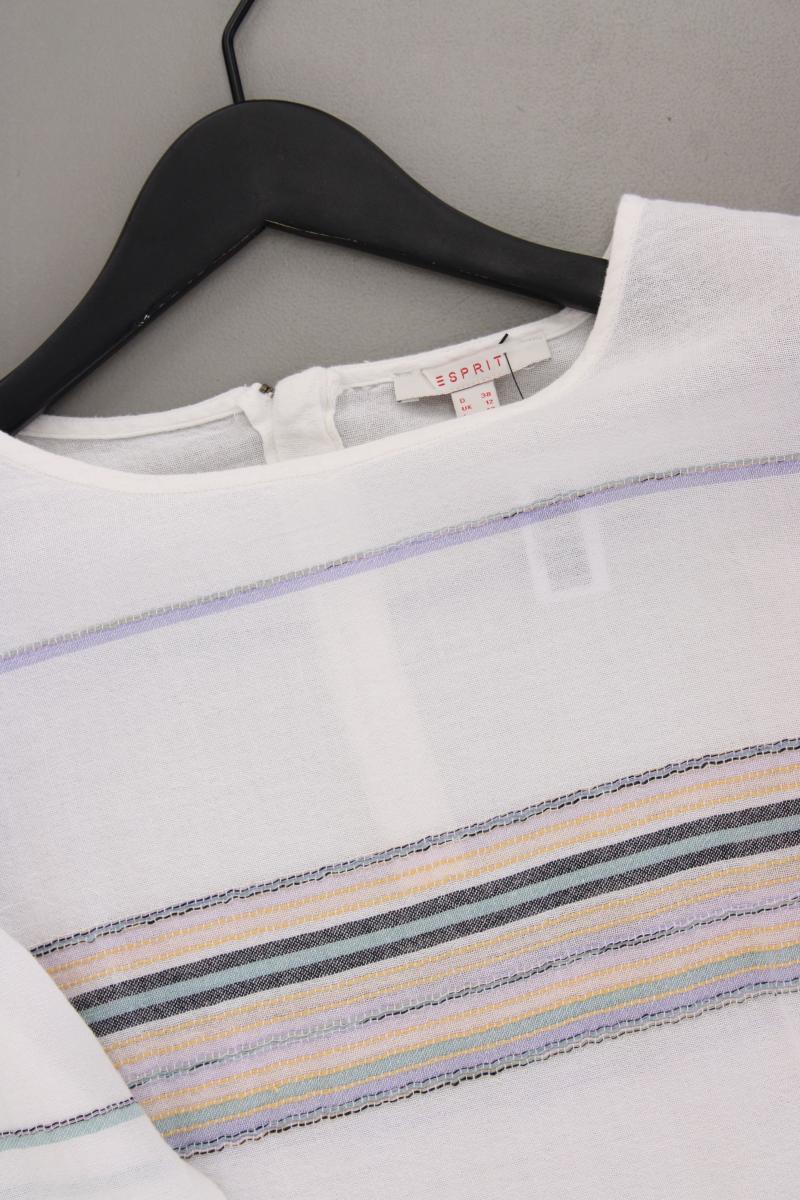 Esprit Classic Bluse Gr. 38 3/4 Ärmel weiß aus Baumwolle