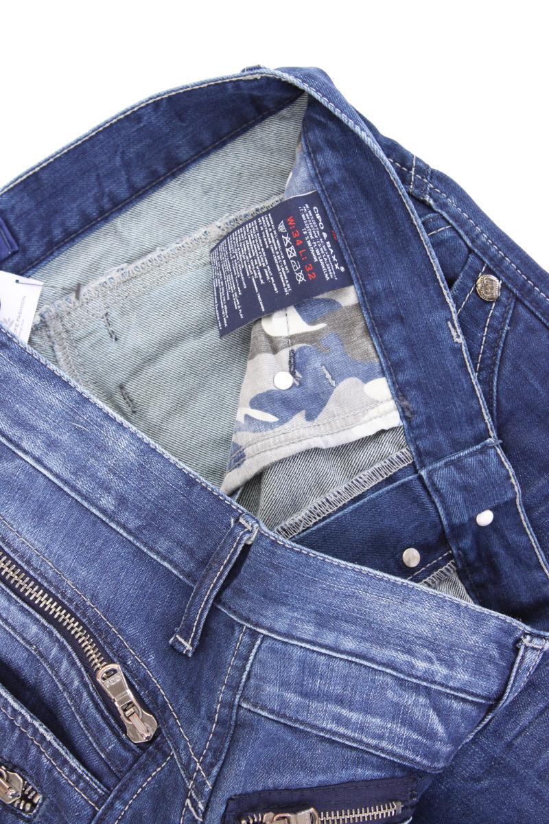 CIPO & BAXX Straight Jeans für Herren Gr. W34/L32 blau aus Baumwolle