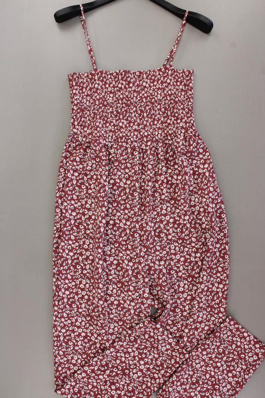 Only Jumpsuit Gr. 42 mit Blumenmuster rot aus Polyester