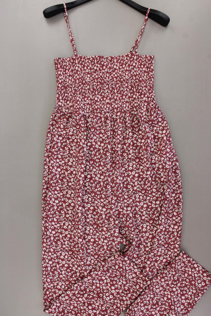 Only Jumpsuit Gr. 42 mit Blumenmuster rot aus Polyester