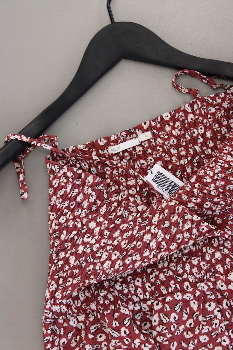Only Jumpsuit Gr. 42 mit Blumenmuster rot aus Polyester