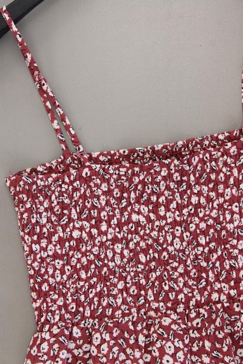 Only Jumpsuit Gr. 42 mit Blumenmuster rot aus Polyester