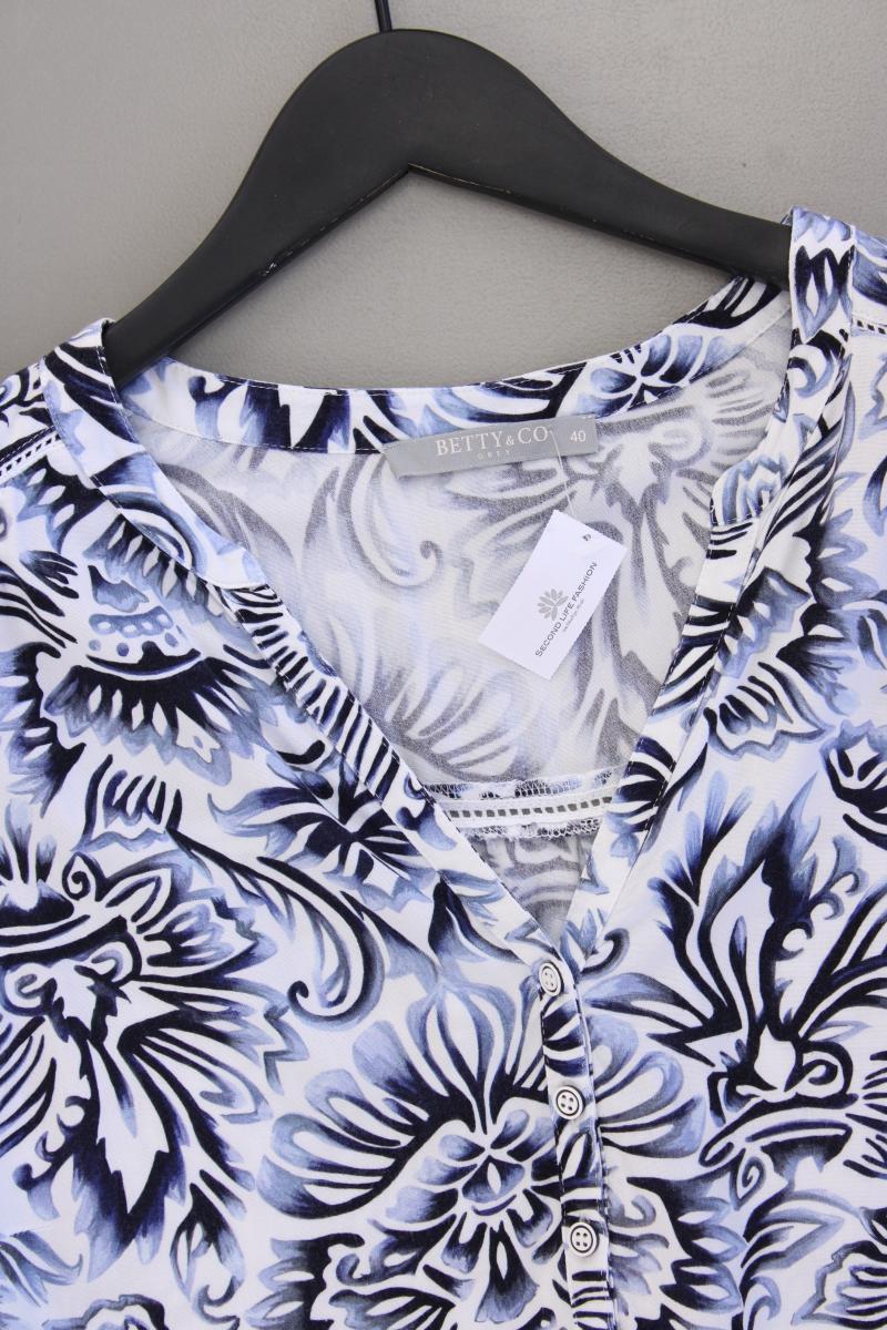 Betty & Co. Kurzarmbluse Gr. 40 blau