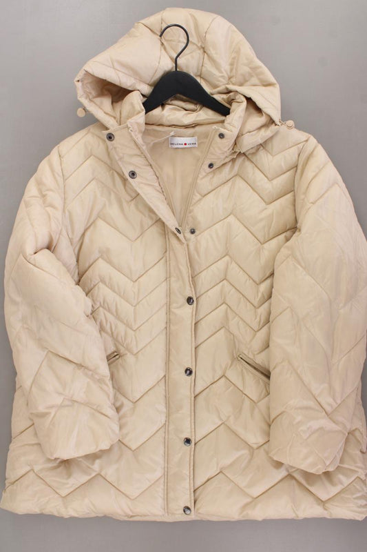 Helena Vera Kapuzenmantel Gr. 50 neuwertig creme aus Polyester