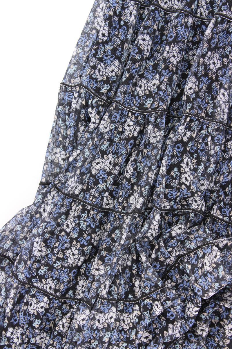 MAX STUDIO Chiffonkleid Gr. 38 mit Blumenmuster Ärmellos blau
