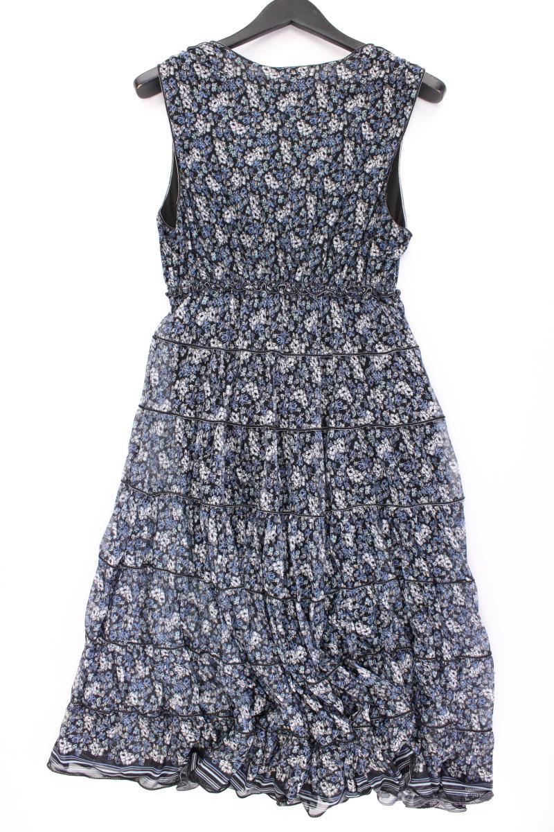 MAX STUDIO Chiffonkleid Gr. 38 mit Blumenmuster Ärmellos blau