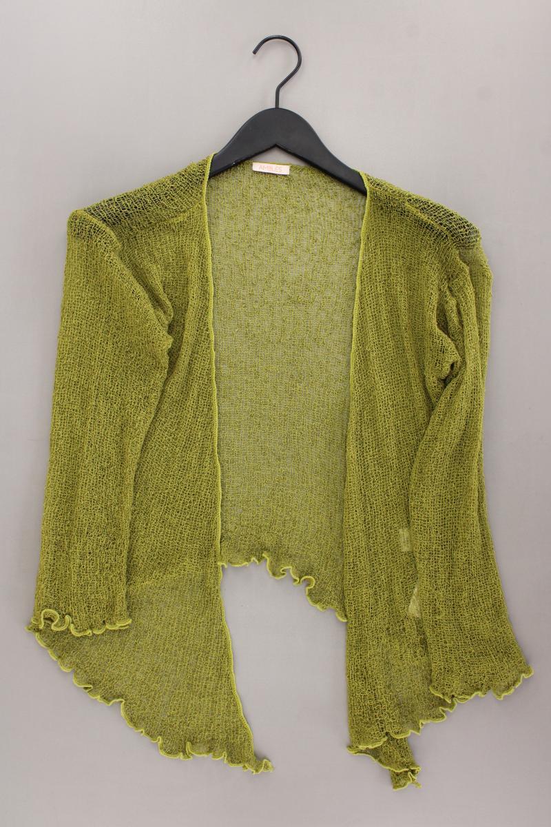 Strickjacke Gr. OneSize 3/4 Ärmel grün aus Polyacryl