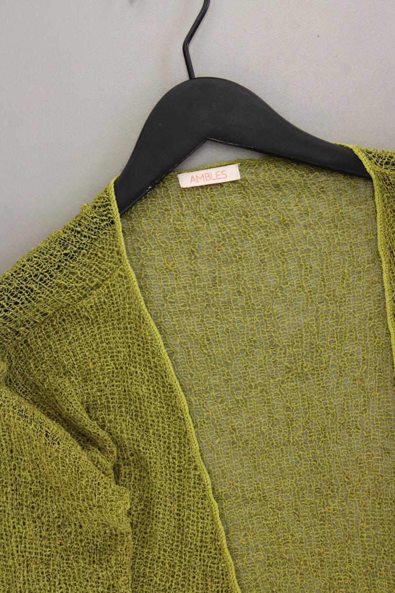 Strickjacke Gr. OneSize 3/4 Ärmel grün aus Polyacryl