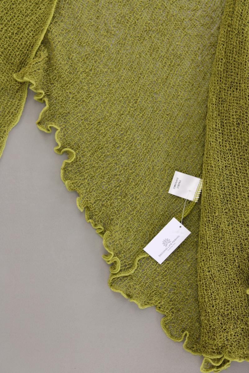 Strickjacke Gr. OneSize 3/4 Ärmel grün aus Polyacryl