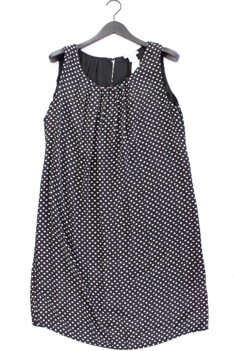 MARK ADAM Midikleid Gr. 46 geometrisches Muster Ärmellos schwarz aus Polyester