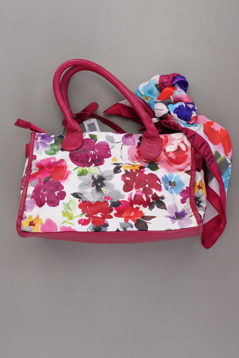 Bulaggi Henkeltasche mit Blumenmuster neuwertig pink aus Kunstleder