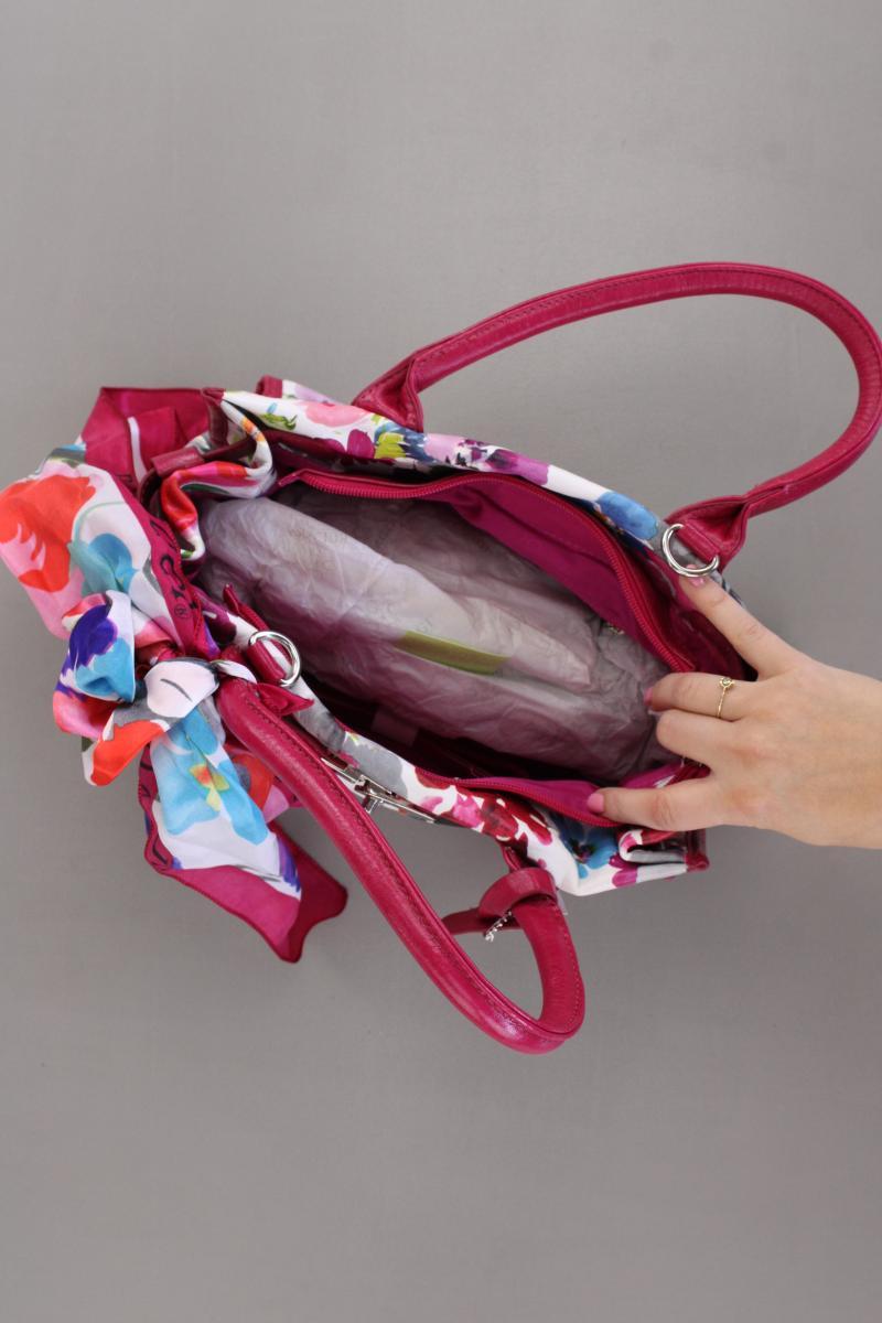 Bulaggi Henkeltasche mit Blumenmuster neuwertig pink aus Kunstleder