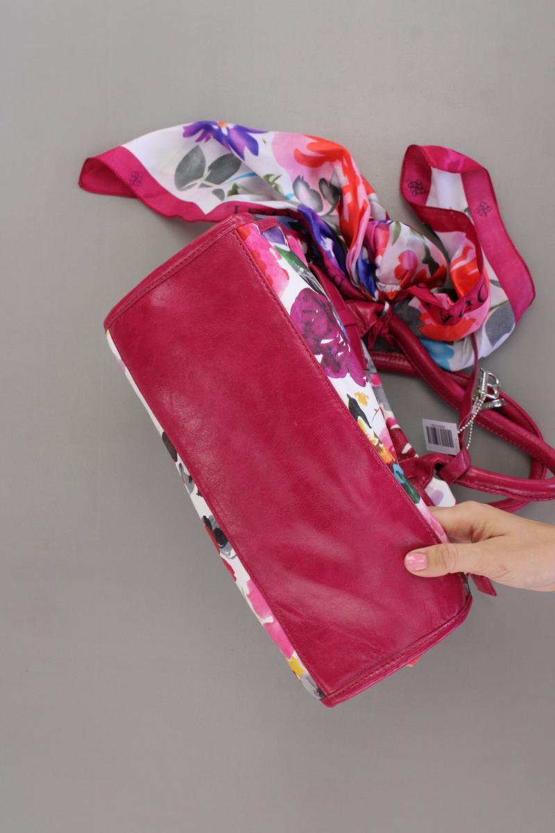 Bulaggi Henkeltasche mit Blumenmuster neuwertig pink aus Kunstleder