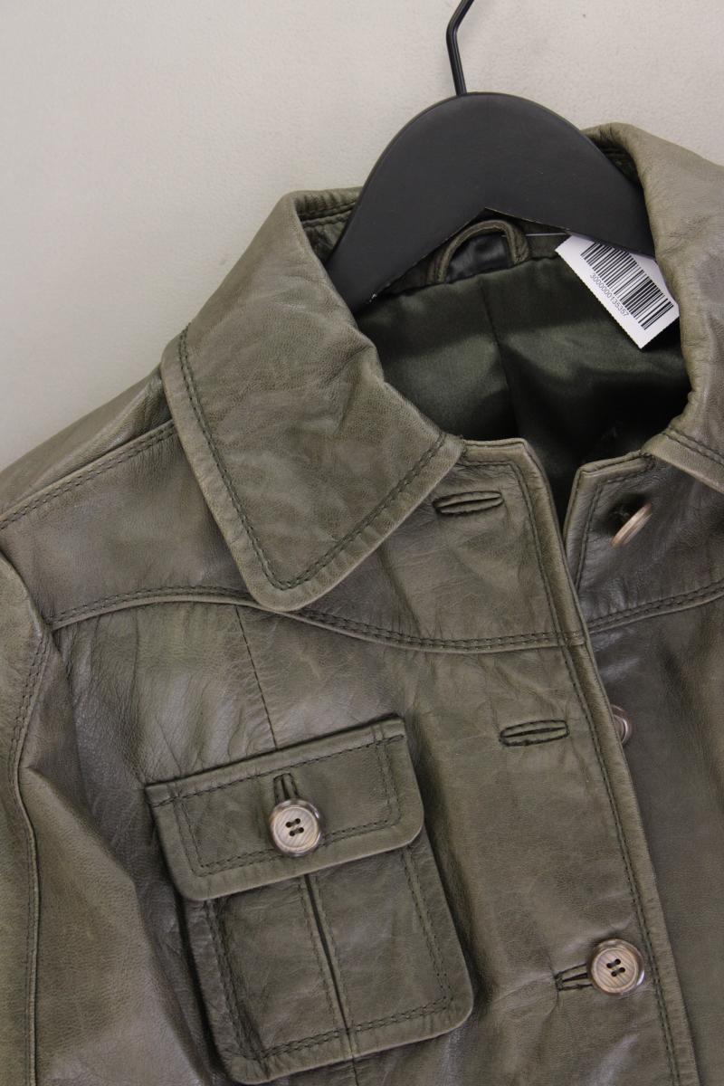 Lederjacke Gr. 38 olivgrün