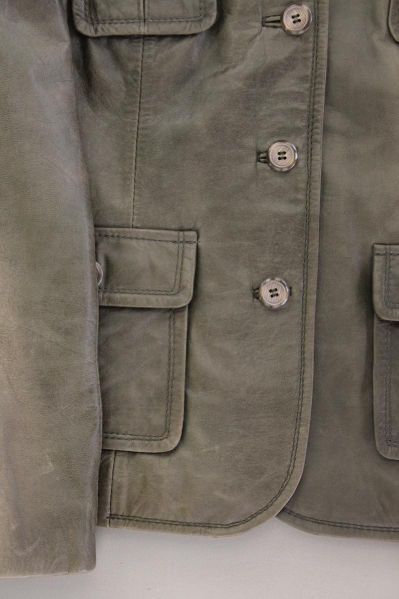 Lederjacke Gr. 38 olivgrün