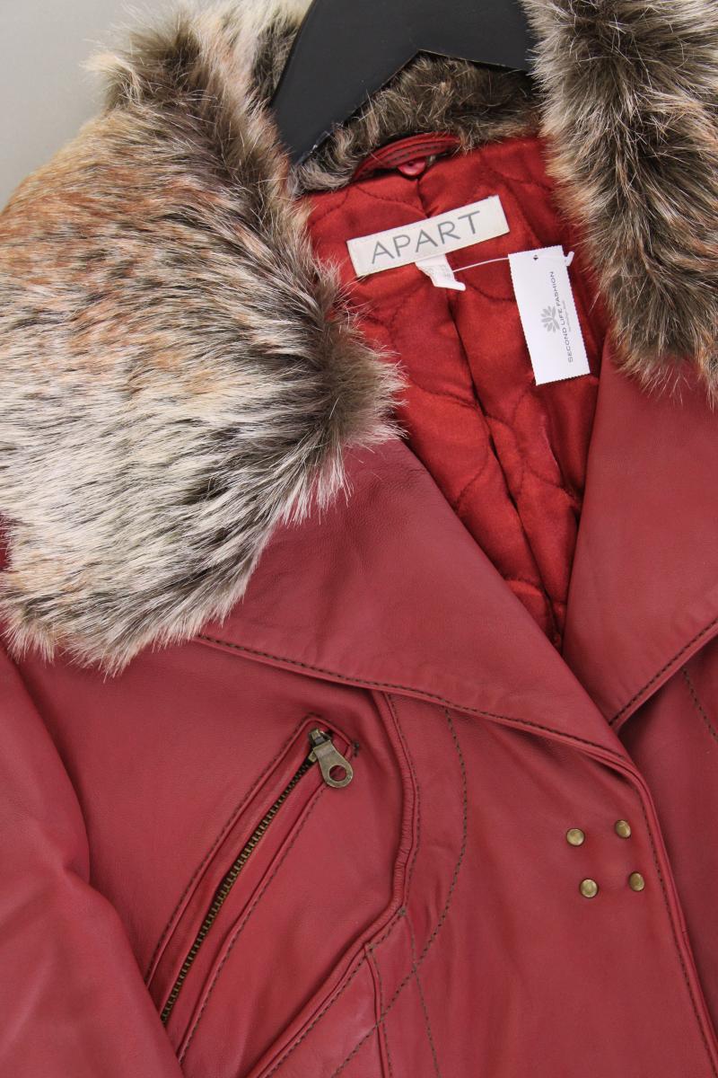 Apart Ledermantel Gr. 38 neuwertig Vintage rot