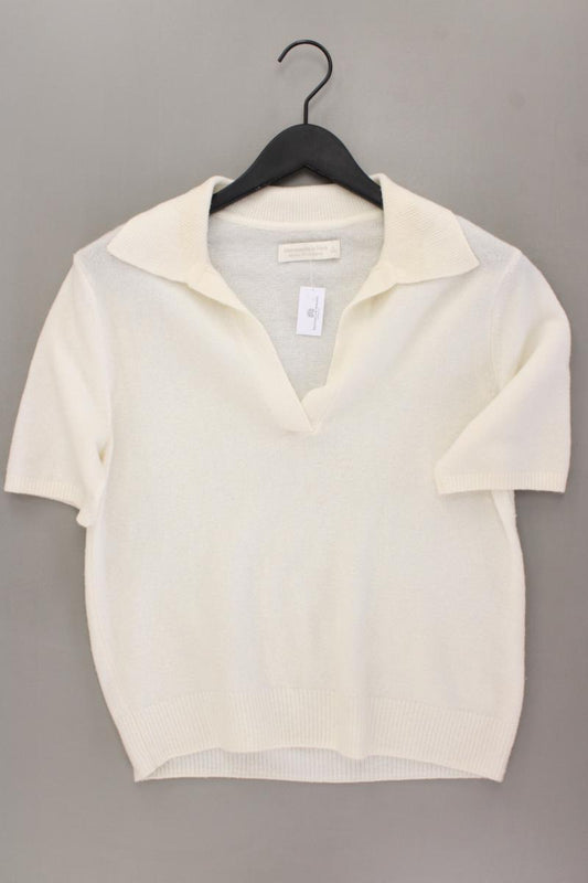 Abercrombie & Fitch Strickshirt mit Wolle Gr. L Kurzarm creme
