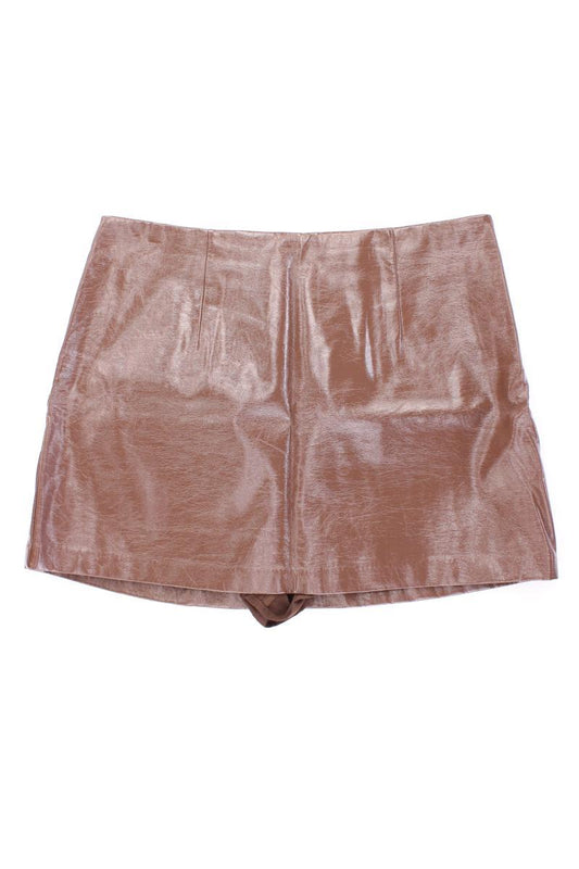Abercrombie & Fitch Skort Gr. L neuwertig braun aus Kunstleder