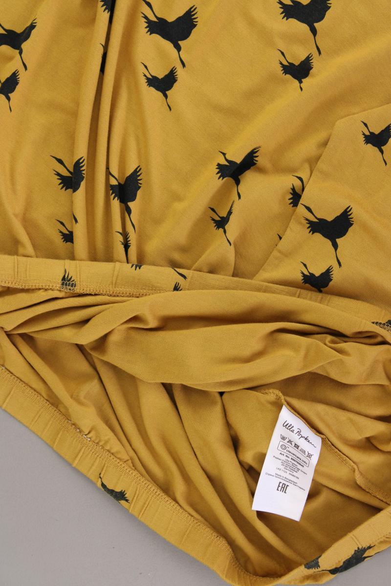 Ulla Popken Shirt mit Vogelmuster Gr. 50/52 Langarm gelb aus Viskose