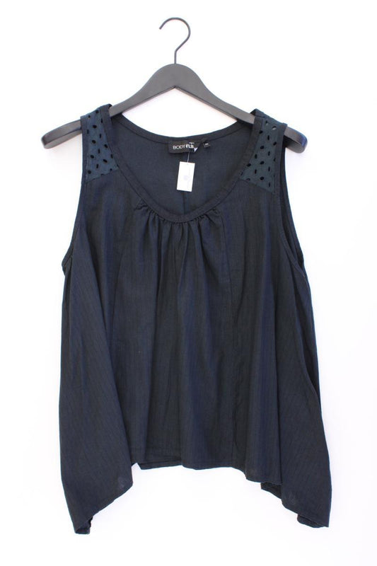 Bodyflirt Bluse mit Leinen Gr. 44 Ärmellos schwarz