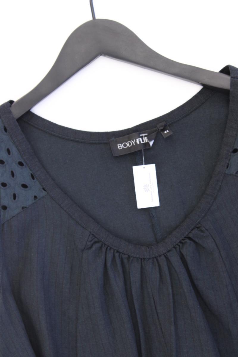 Bodyflirt Bluse mit Leinen Gr. 44 Ärmellos schwarz