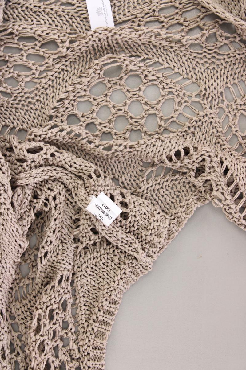 New Collection Strickbolero Gr. OneSize neuwertig Langarm braun aus Baumwolle