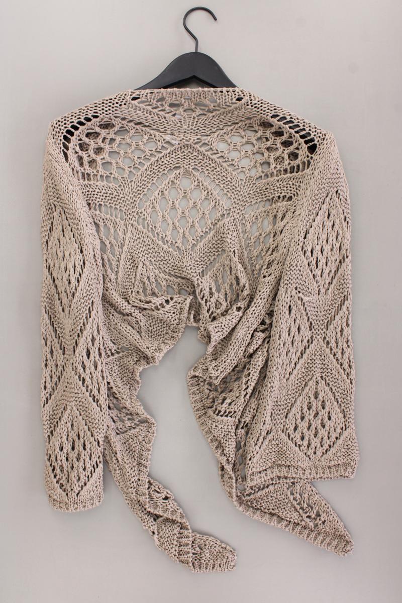 New Collection Strickbolero Gr. OneSize neuwertig Langarm braun aus Baumwolle