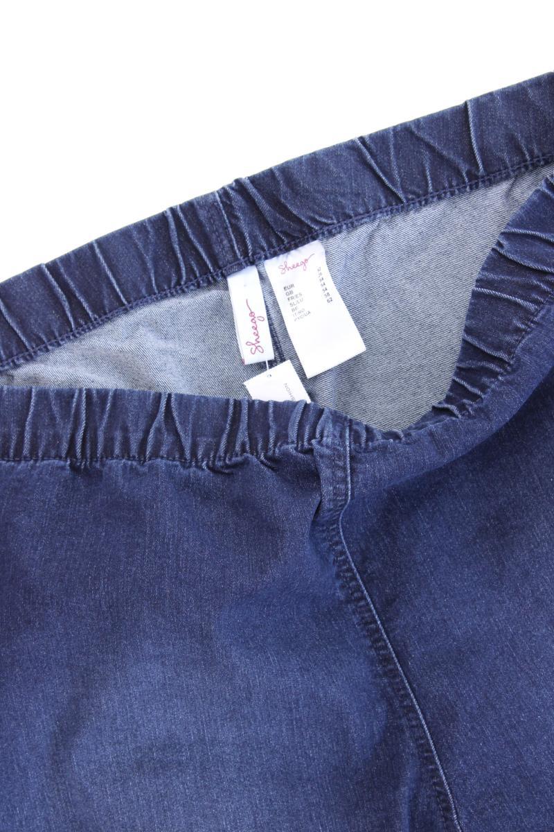 sheego Jeansshorts Gr. 52 blau aus Baumwolle