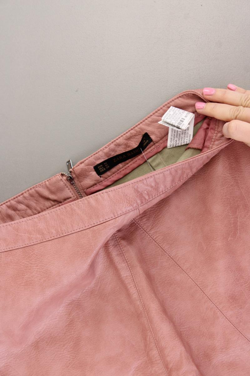 Zara Kunstlederrock Gr. M rosa aus Polyurethan