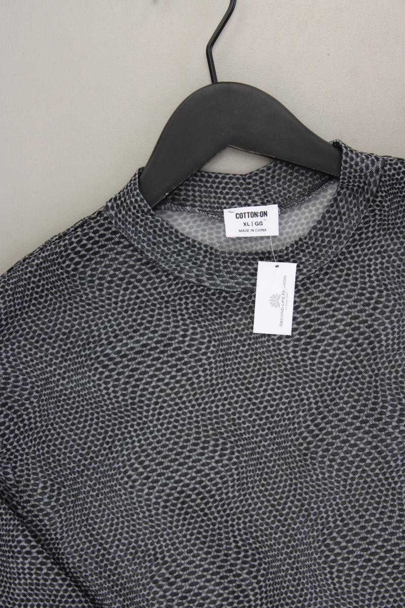 Cotton On Transparentes Mesh Kleid Gr. XL neuwertig Kurzarm grau