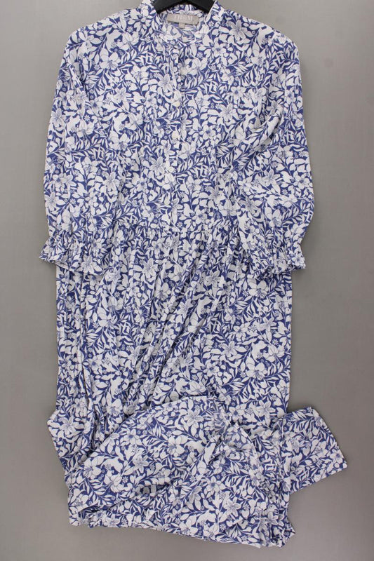 Thom by Thomas Rath Langarmkleid Gr. 40 mit Blumenmuster neuwertig blau