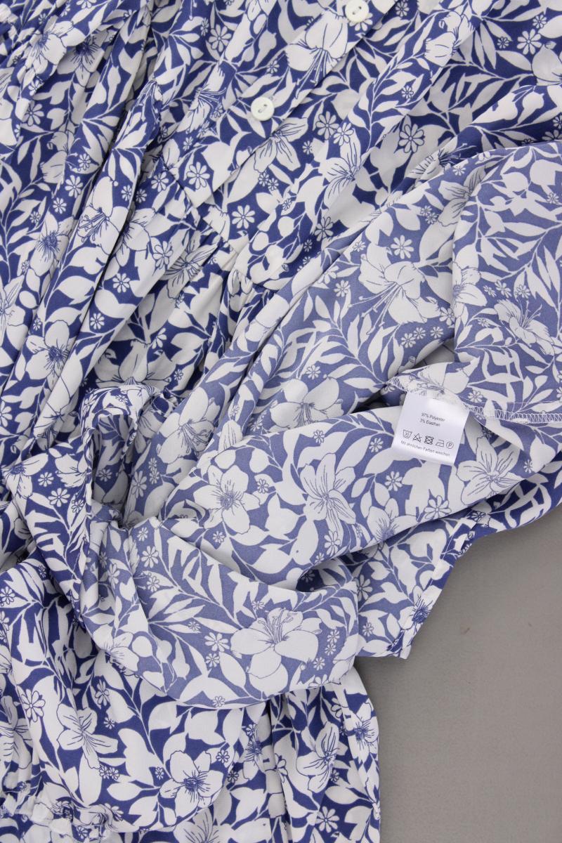 Thom by Thomas Rath Langarmkleid Gr. 40 mit Blumenmuster neuwertig blau