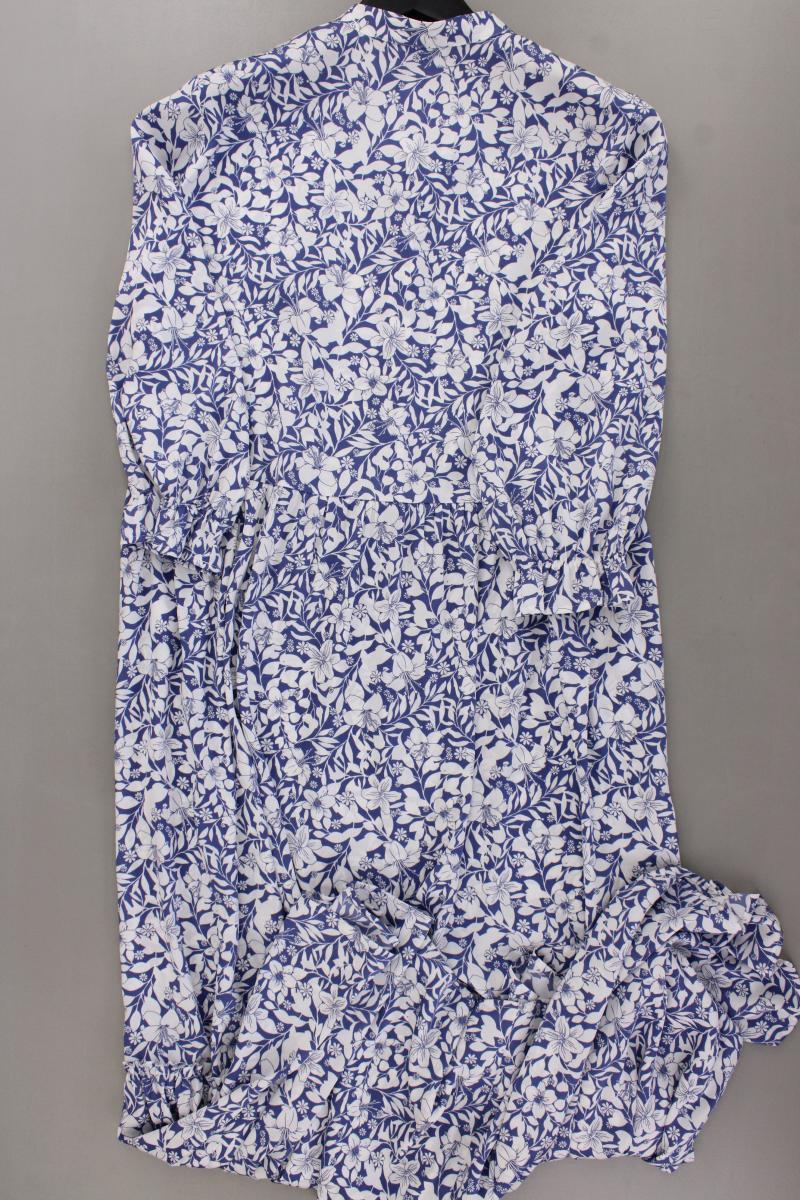 Thom by Thomas Rath Langarmkleid Gr. 40 mit Blumenmuster neuwertig blau