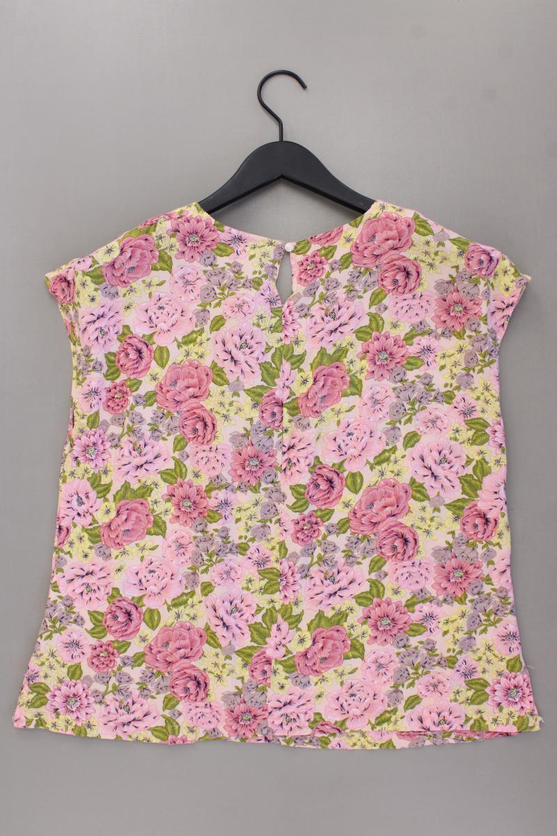 Kurzarmbluse Gr. 38 mit Blumenmuster mehrfarbig aus Viskose