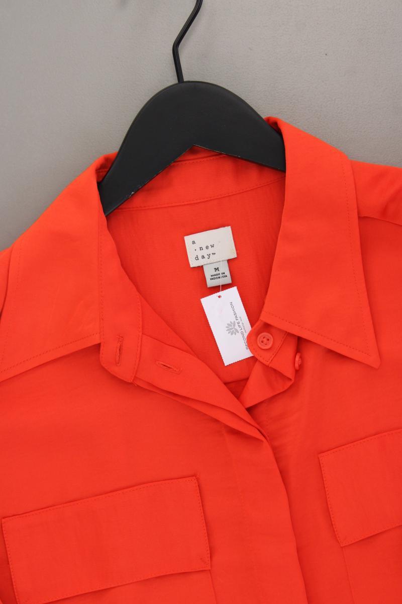 A New Day Bluse Gr. M neuwertig Langarm orange aus Polyester