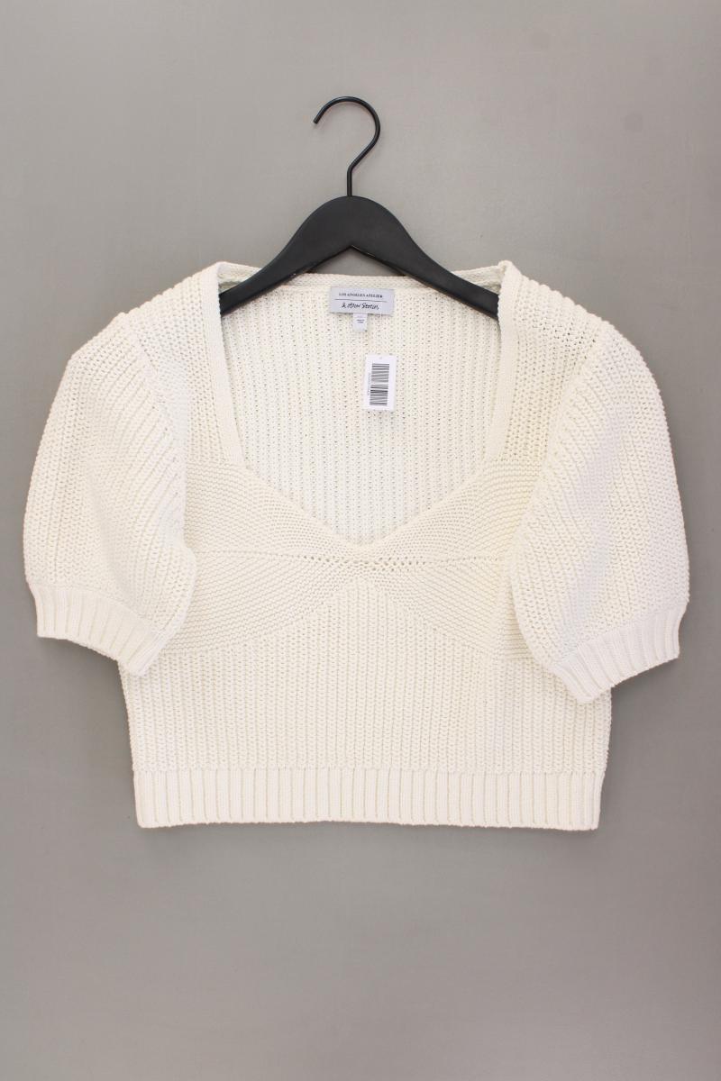 & other stories Strickshirt Gr. L neuwertig Kurzarm creme aus Baumwolle