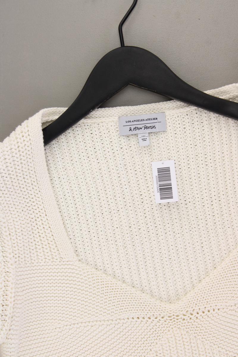 & other stories Strickshirt Gr. L neuwertig Kurzarm creme aus Baumwolle