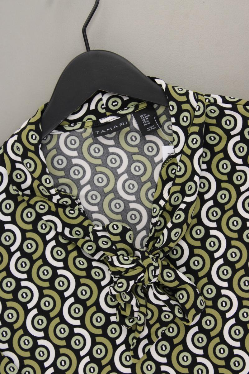 Tahari Shirt Gr. M geometrisches Muster Langarm grün