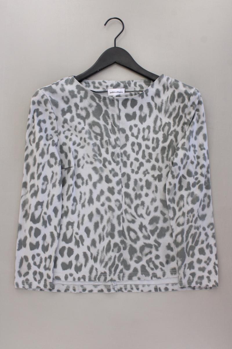 Judith Williams Longsleeve-Shirt Gr. 34 mit Tierdruck Langarm grau aus Polyester