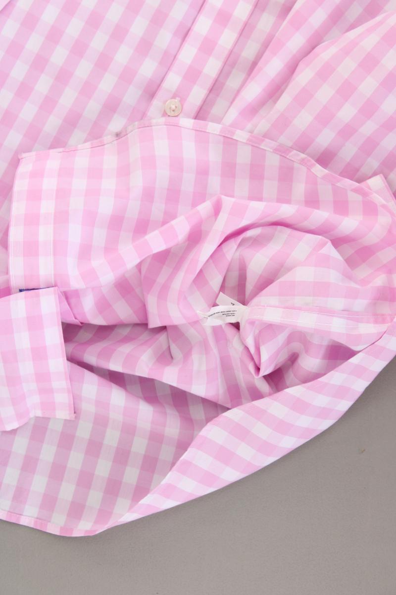 GAP Karohemd für Herren Gr. XL kariert Langarm pink aus Baumwolle