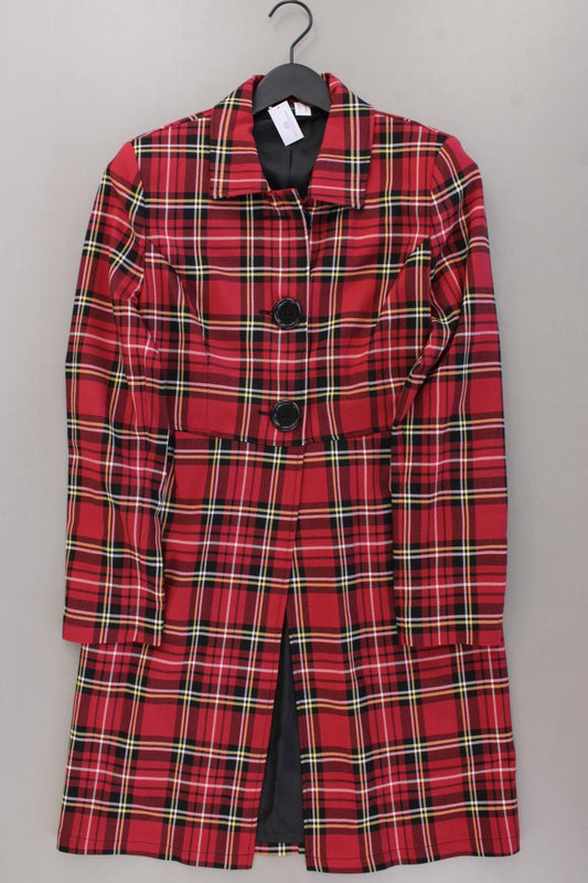 Slim Mantel Gr. 38 kariert rot aus Polyester