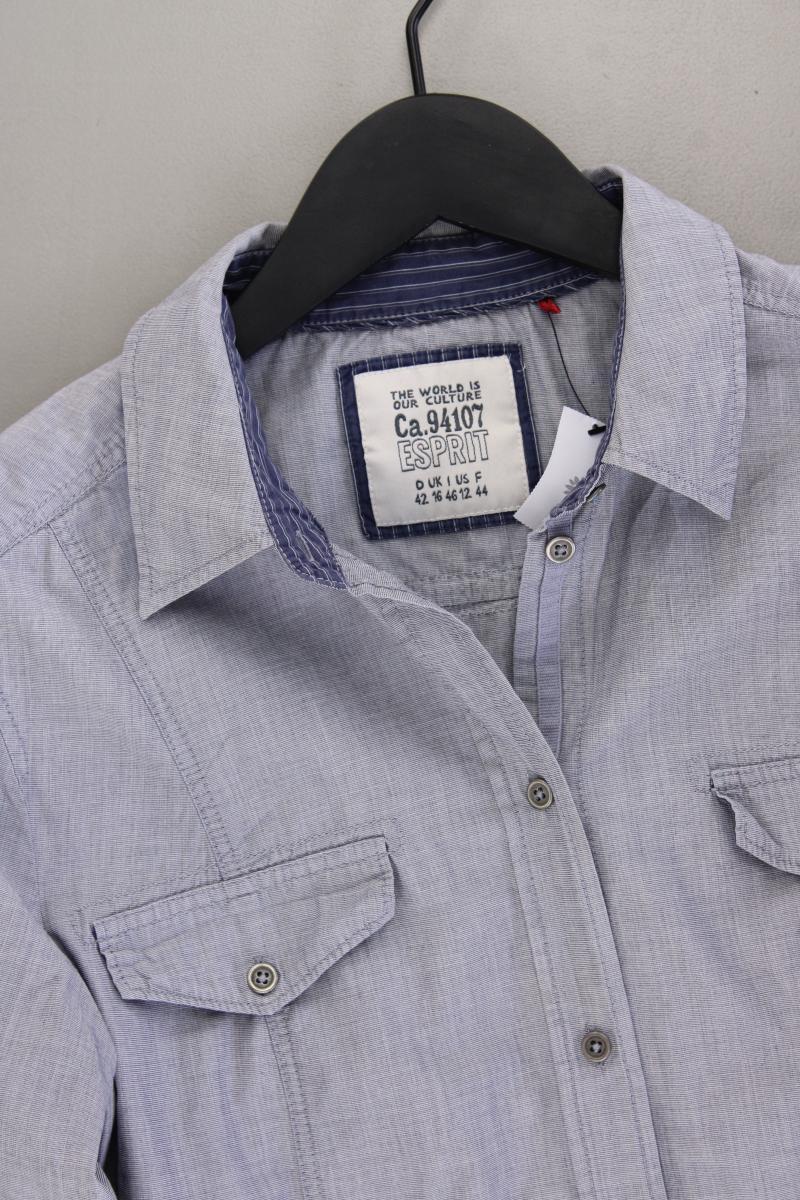 Esprit Langarmbluse Gr. 42 blau