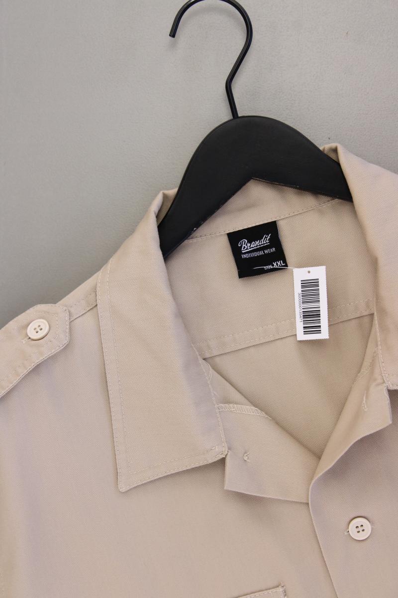 Brandit Kurzarmhemd für Herren Gr. XXL neuwertig braun aus Polyester